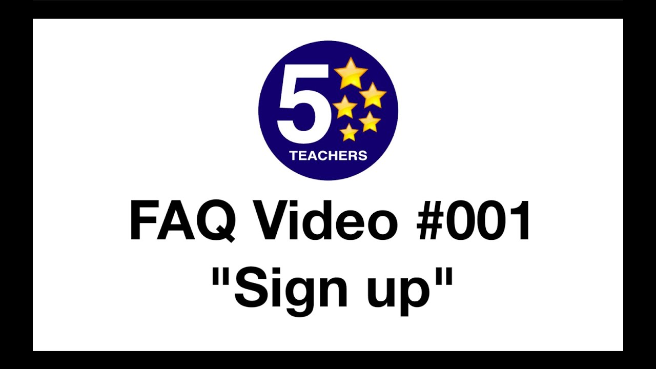 A YouTube thumbnail with white background and black outlines, the 5StarTeachers logo at the top and a text same as in title text